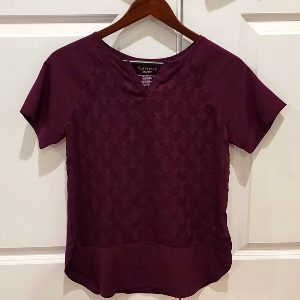 Van Heusen short sleeve dark purple top